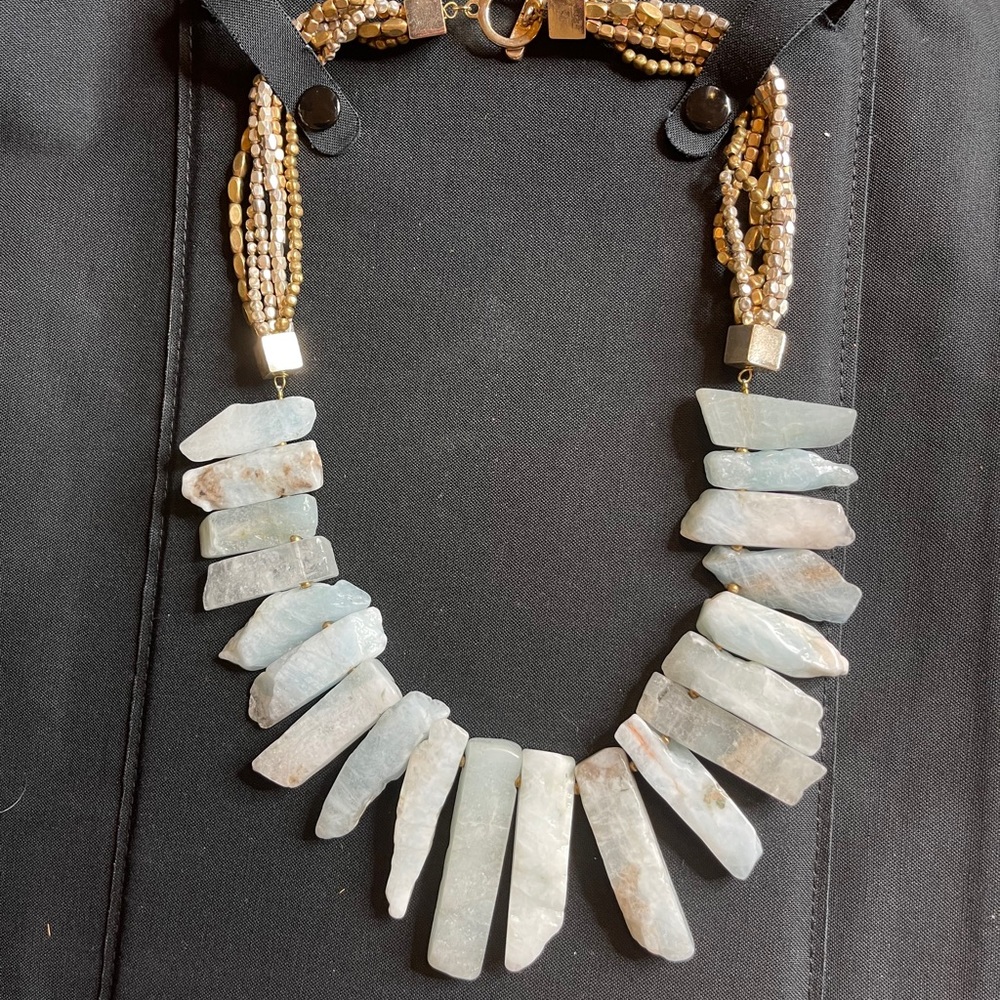 Nordstrom Aqua color quartz Necklace
